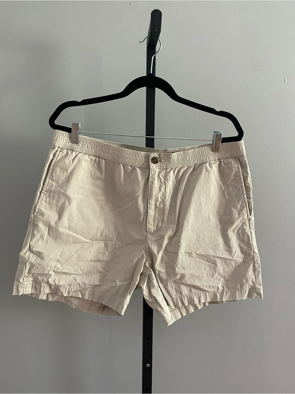 Banana Republic Cotton Elastic Waist Tan Chino Shorts Size 36